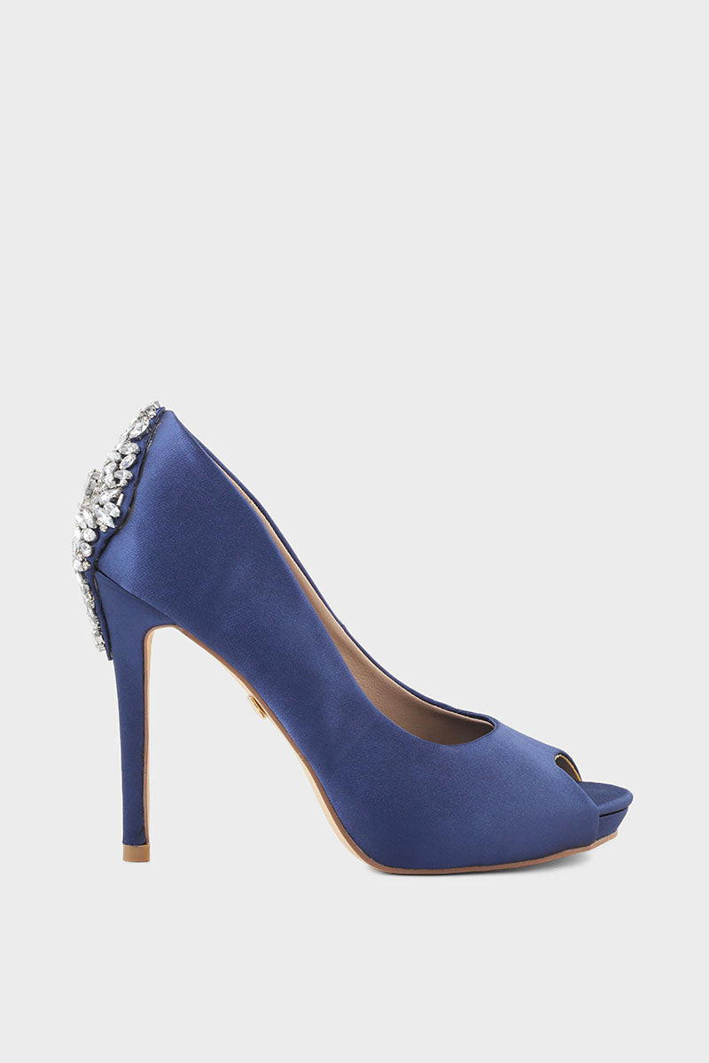 Party Wear Peep Toes I44498-Blue