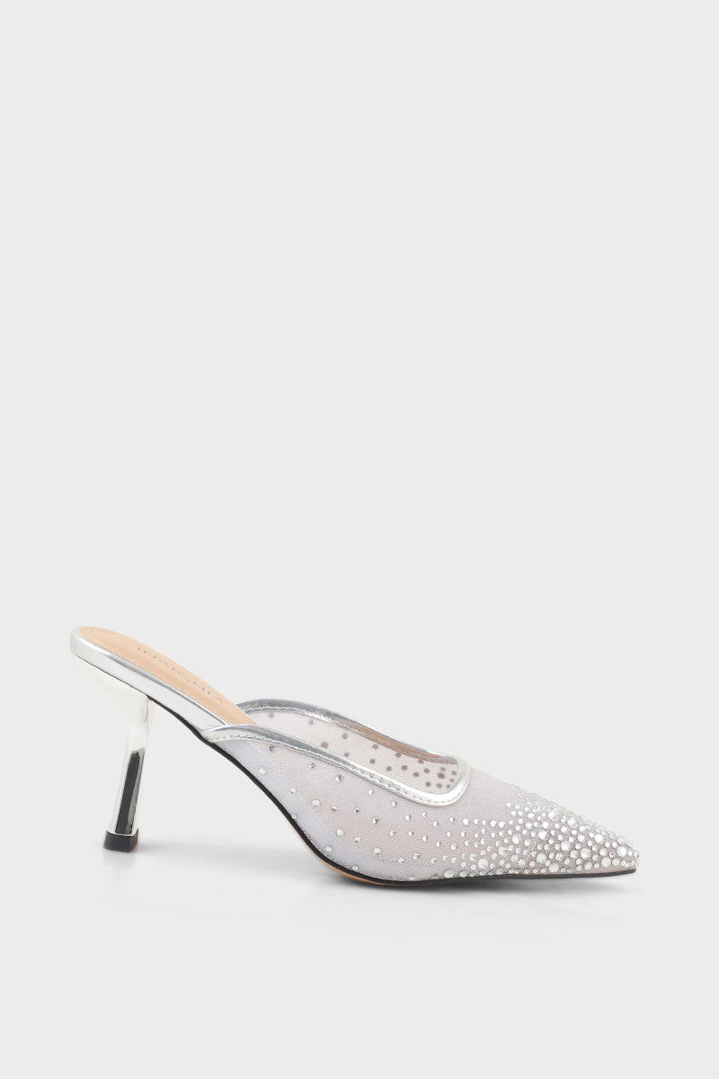 Party Wear Mule I95016-Silver