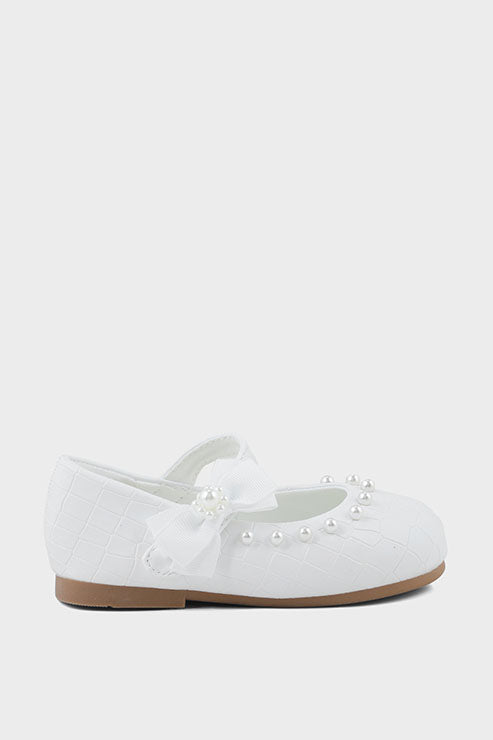 Girls Formal Pumps Q10002-White