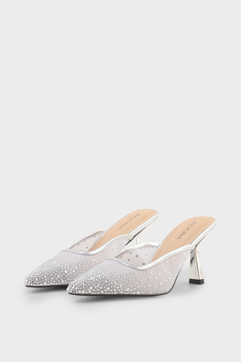 Party Wear Mule I95016-Silver