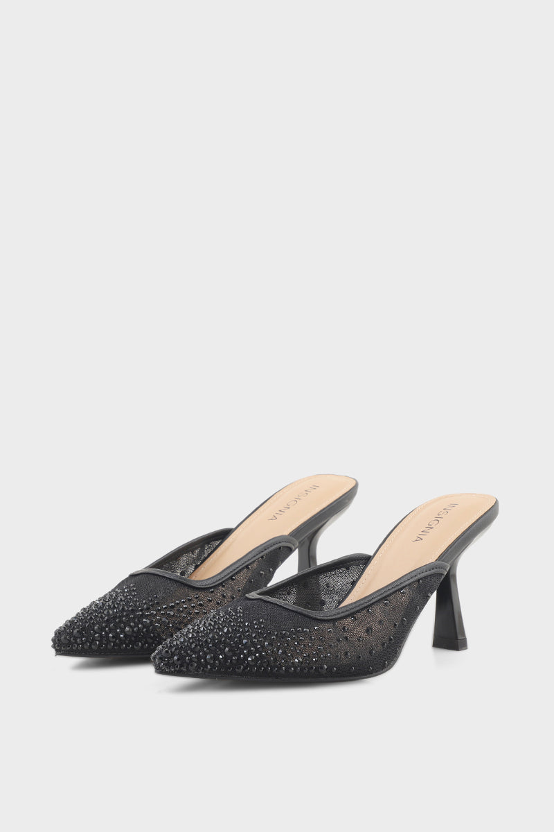 Party Wear Mule I95016-Black