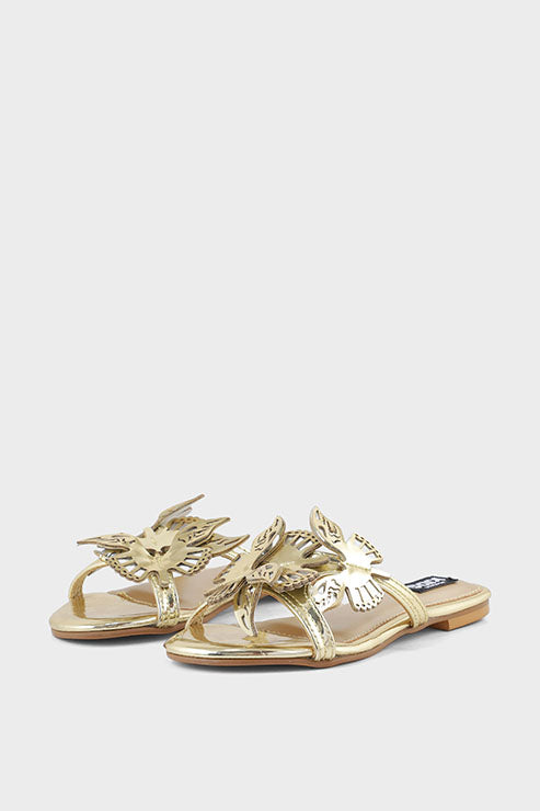 Girls Formal Slip On GF0001-Golden