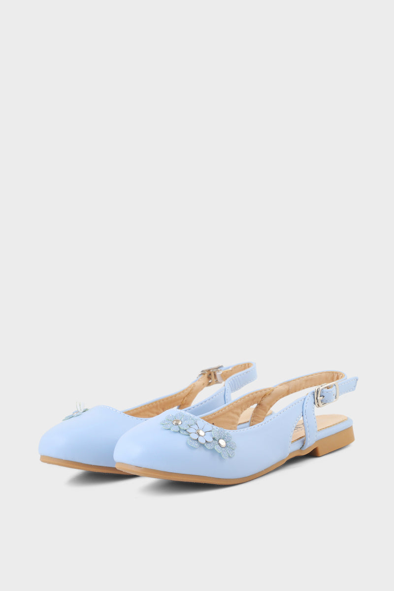 Girls Formal Sling Back Q10025-Ice Blue