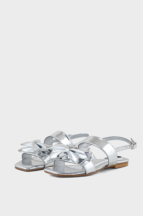 Girls Formal Slip On GF1002-Silver