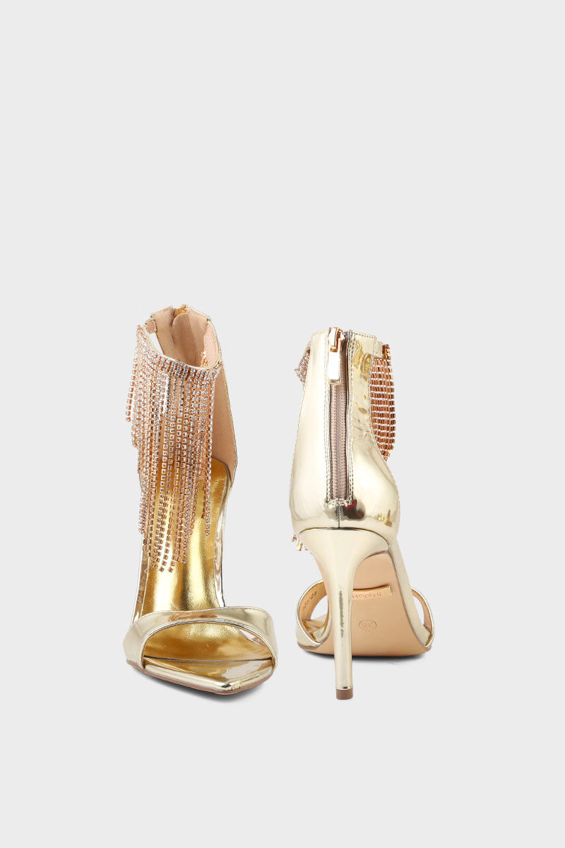 Party Wear Sandal I23723-Golden