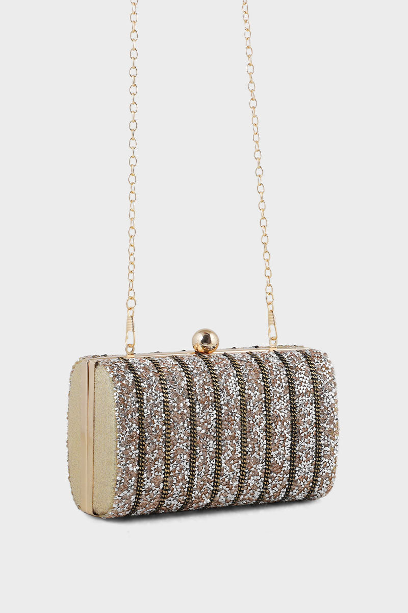 Party Wear Clutch BK4005-Golden