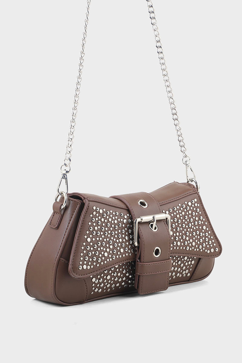 Baguette Ladies Shoulder Bags B10520-Brown