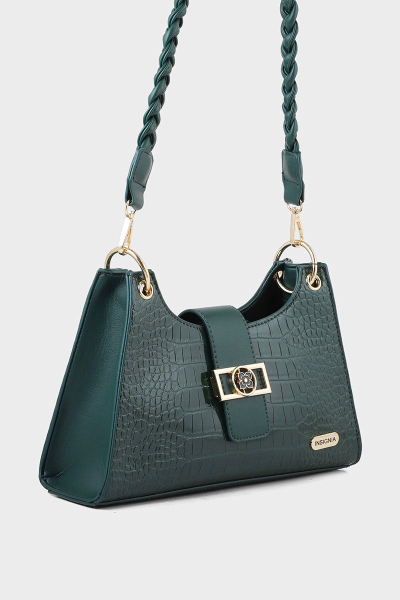 Baguette Shoulder Bags B10525-Green