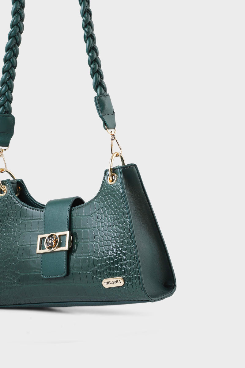 Baguette Shoulder Bags B10525-Green