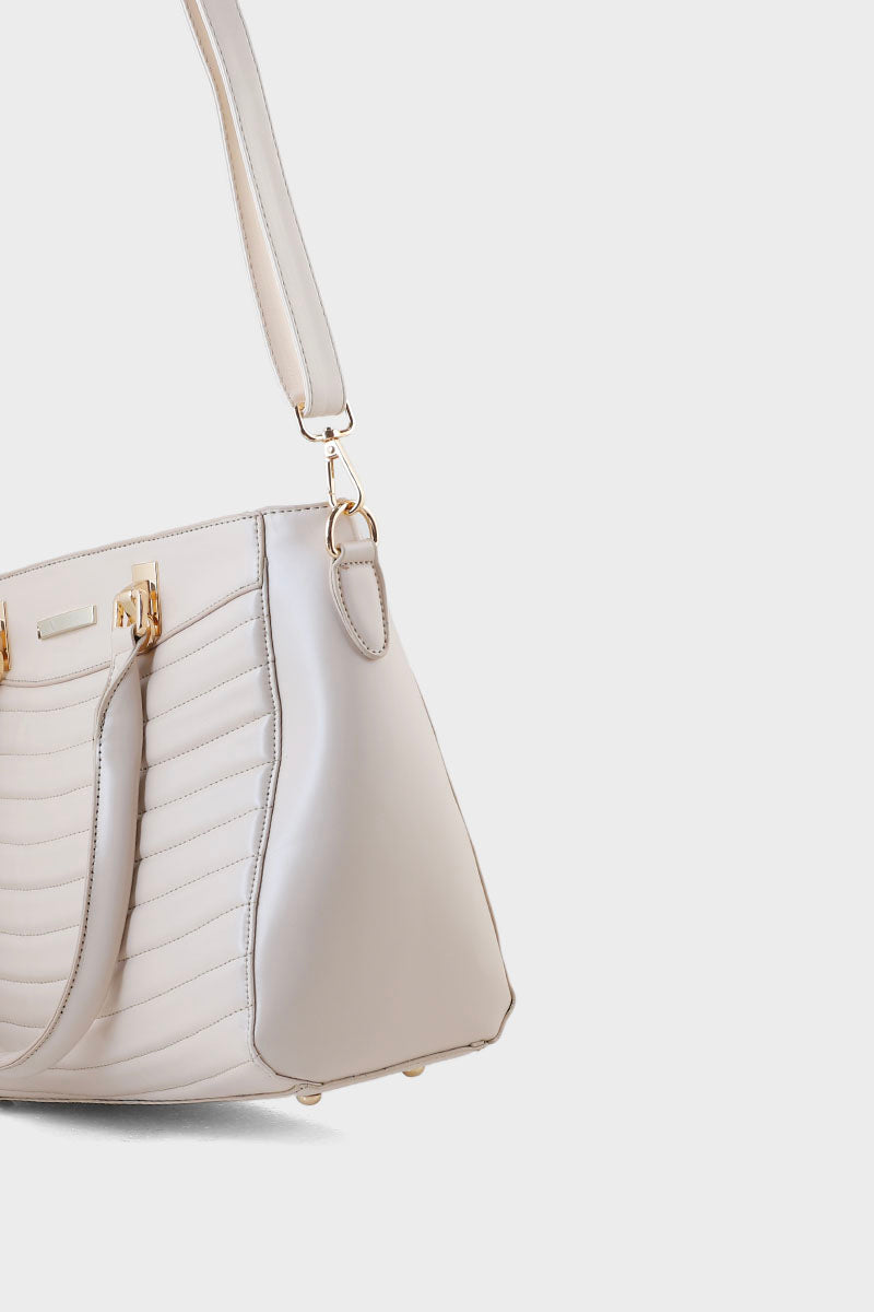 Top Handle Hand Bags B10541-Off White