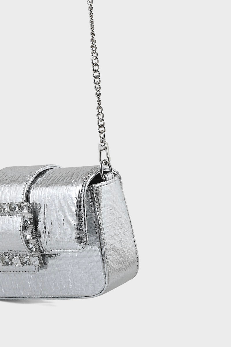 Party Wear Clutch BK4020-Silver