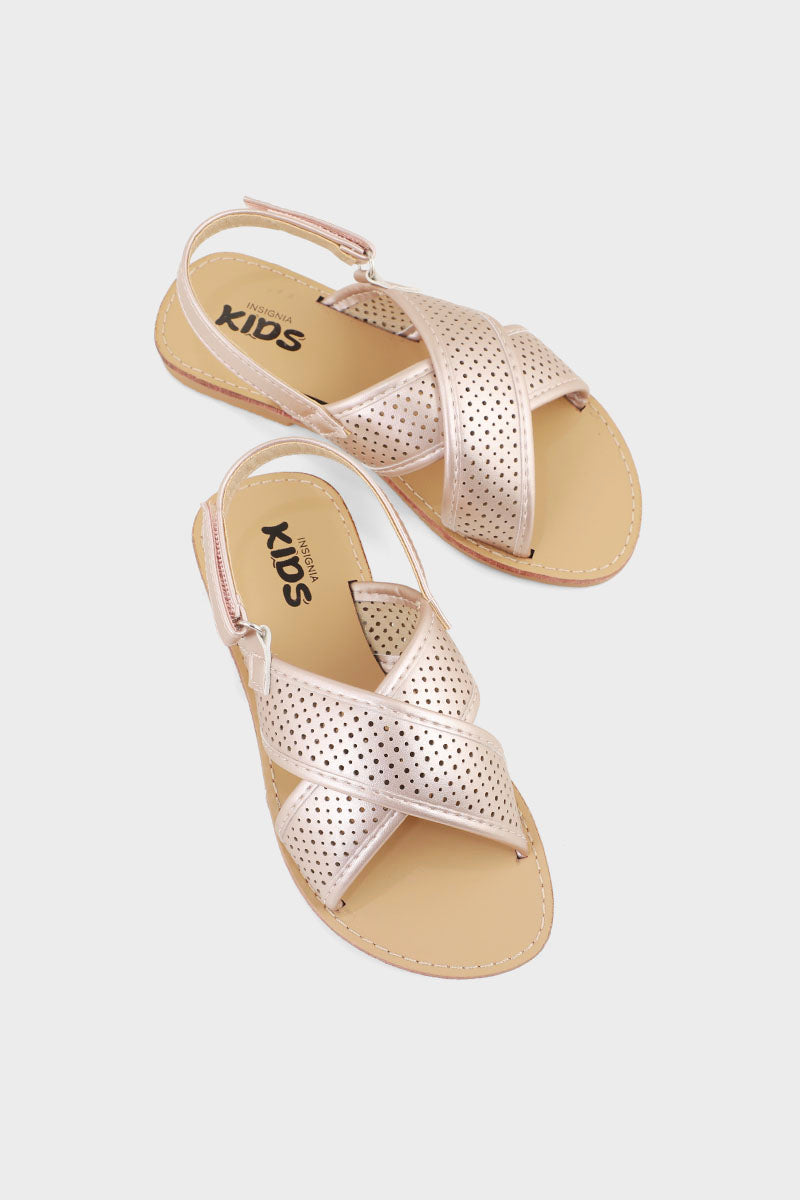 Girls Casual Sandal GQ1002-Rose Gold