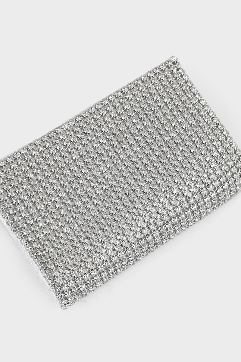 Party Wear Clutch BK4002-Silver