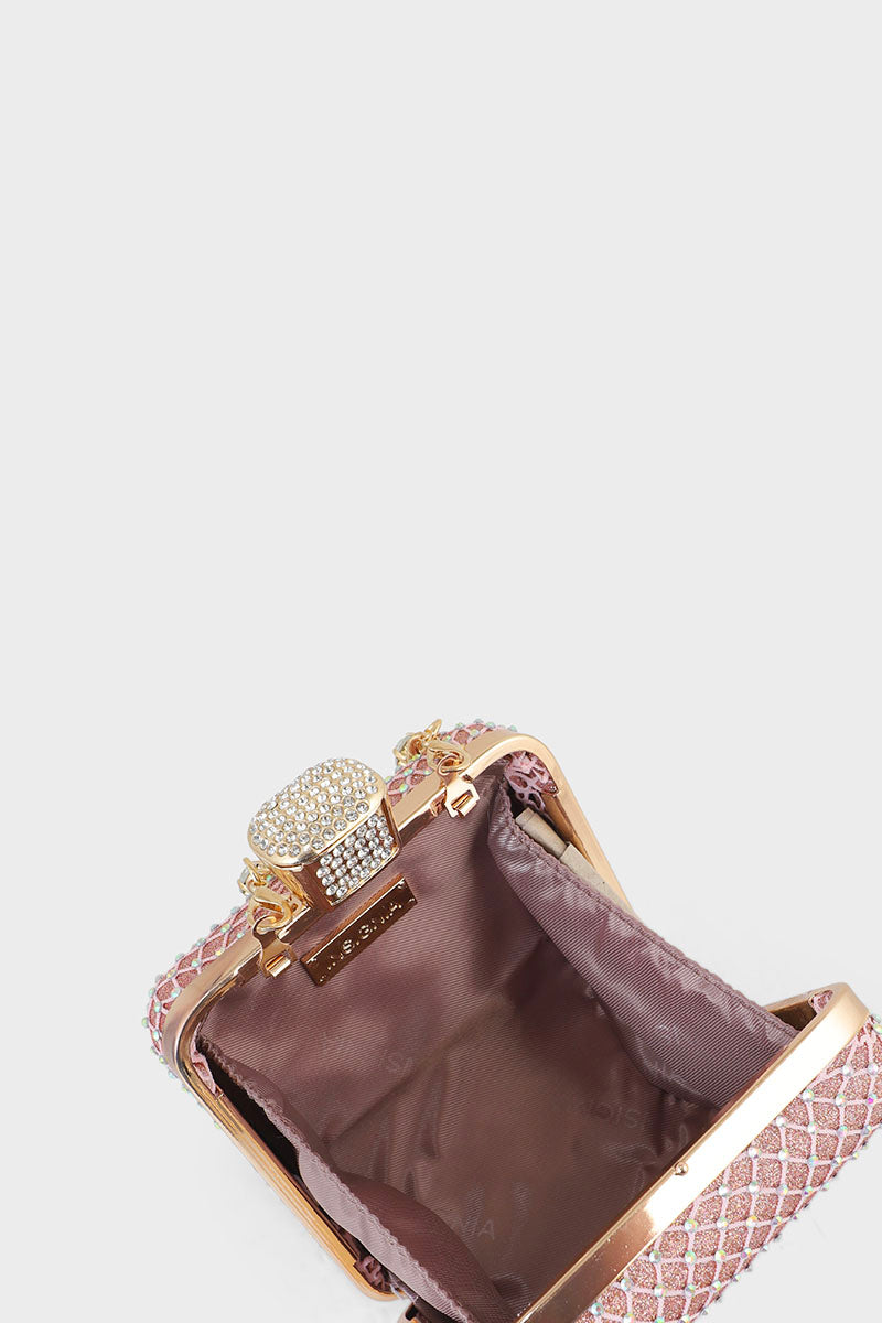 Party Wear Clutch BK4001-Rose Gold