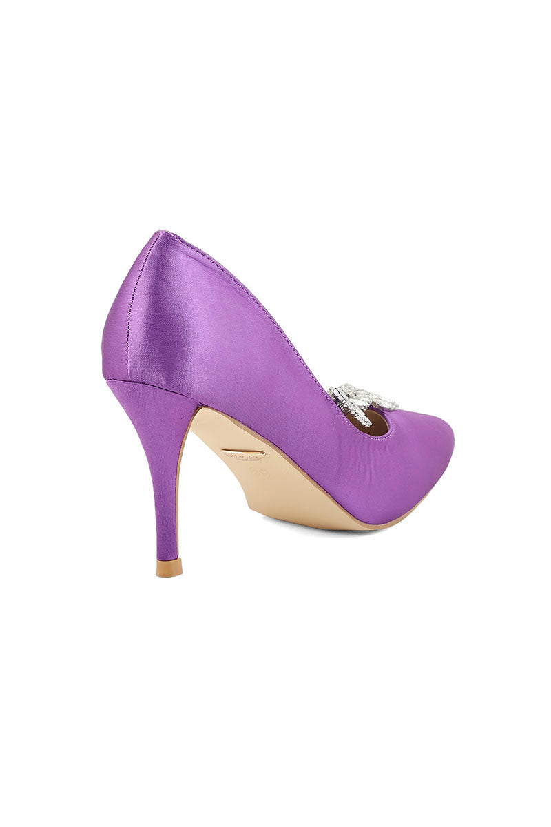 Party Wear Court Shoes I44410-Purple